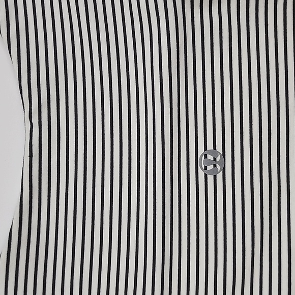 Lululemon Women's Racerback White Black Pin Striped Tank Top Stretch Size 6/8 - Picture 7 of 12